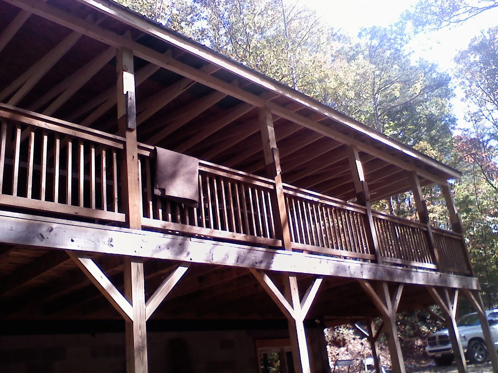 Timber framing under a new elevated porch and deck — Roof Leak Repair in Foley by Roofing Brothers